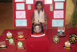 Student with medals